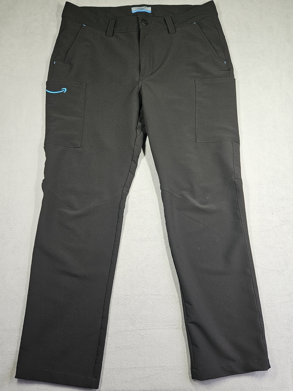 Amazon Cargo Pants Mens L 38x31 Black Stretch Workwear Logo‎ Utility